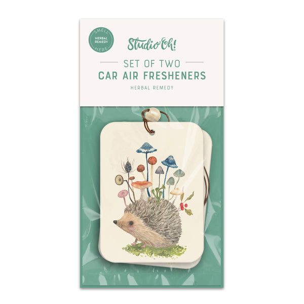 HEDGEHOG WITH MUSHROOMS CAR AIR FRESHENER