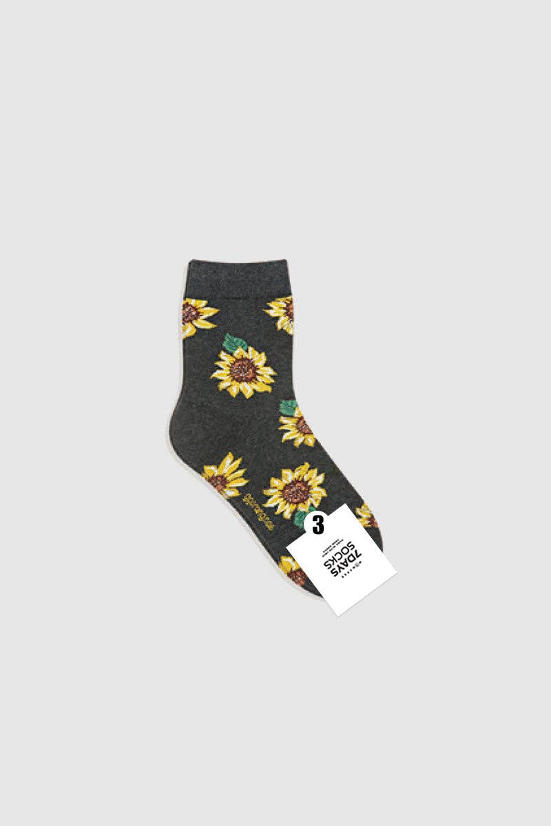 WOMEN'S CREW SUNFLOWER SOCKS