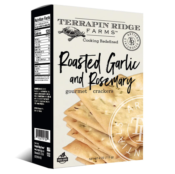 ROASTED GARLIC AND ROSEMARY CRACKERS 4OZ