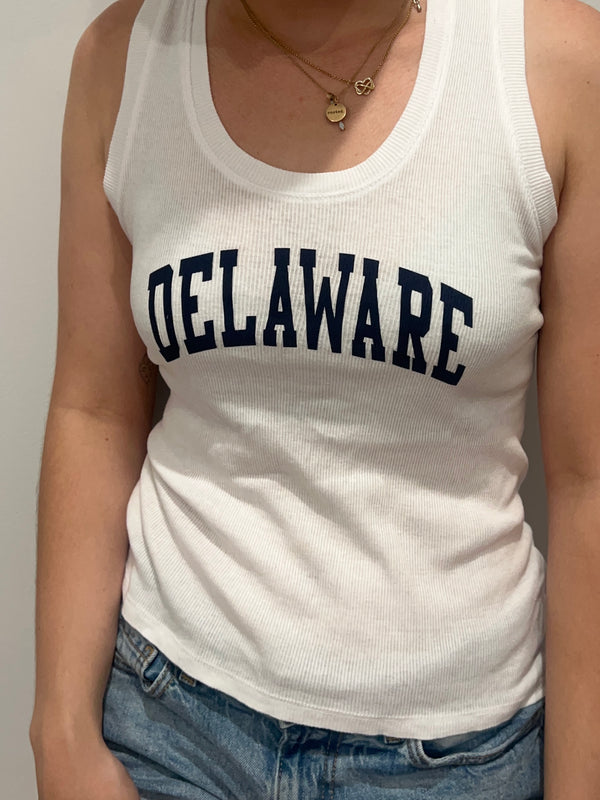 DE RIBBED U-NECK TANK