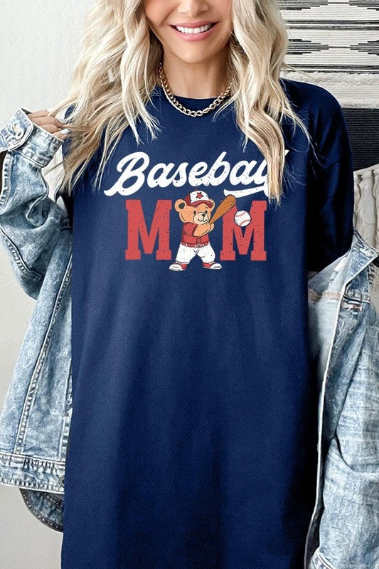 BASEBALL MOM GRAPHIC TEE - HEAVY COTTON