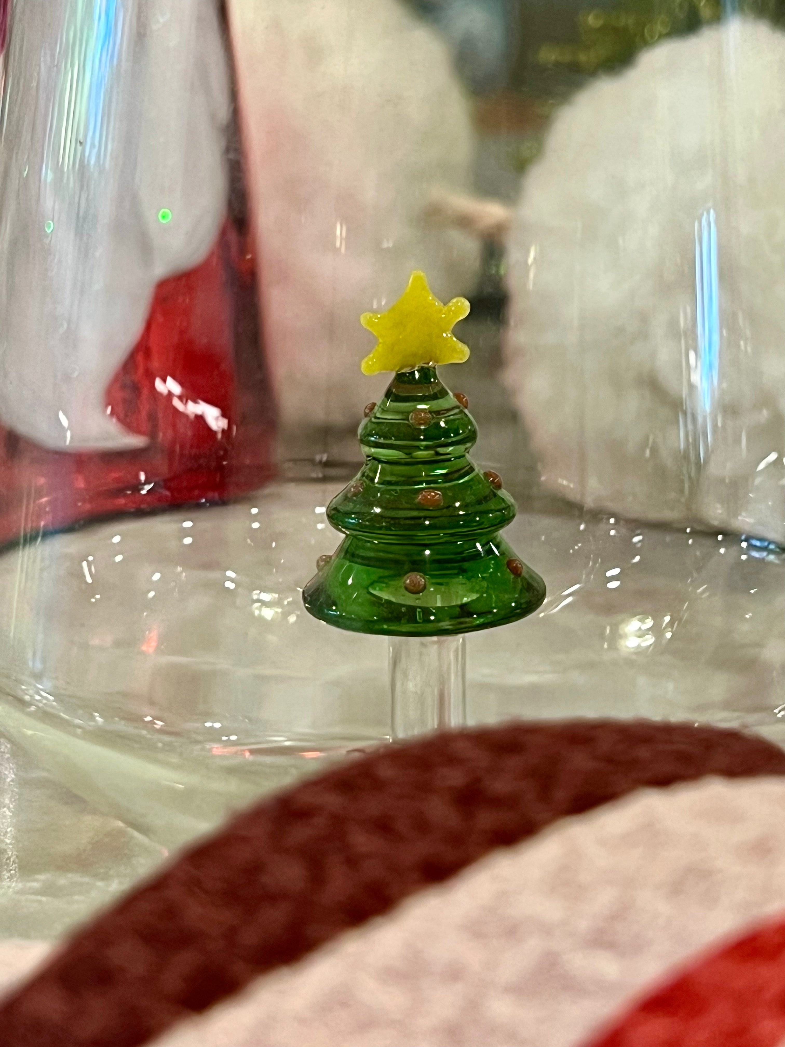 GLASS 12OZ MOLDED TREE STEMLESS WINE GLASS S/2