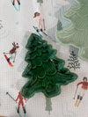 CERAMIC IRIDESCENT HOLIDAY TREE PLATE