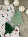 CERAMIC IRIDESCENT HOLIDAY TREE PLATE