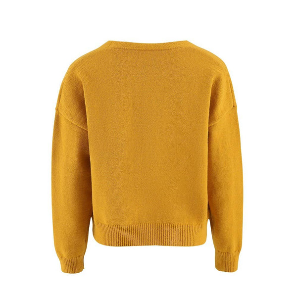 Yellow sweater on a white background
