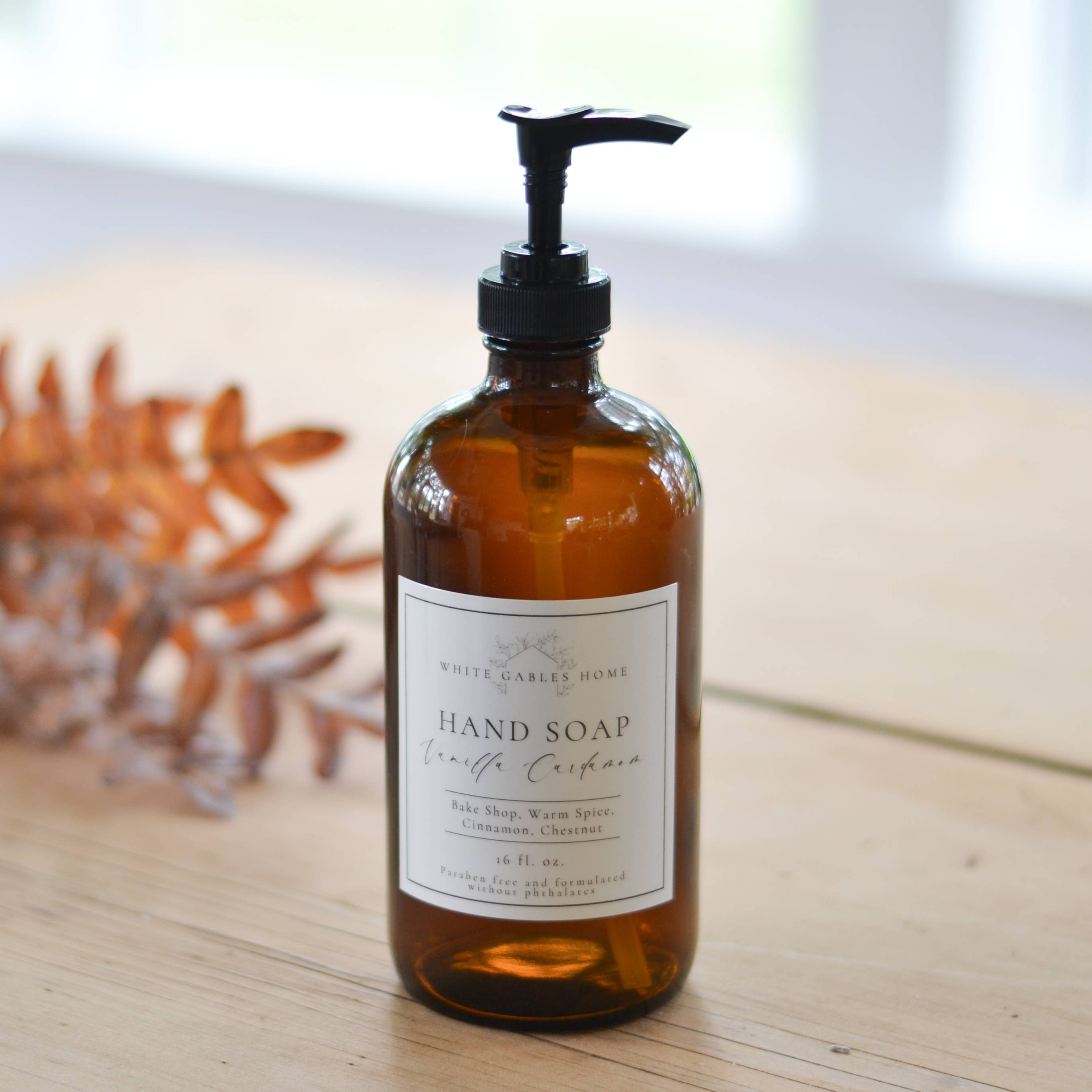 VANILLA CARDAMOM HAND SOAP IN GLASS JAR | MADE IN USA