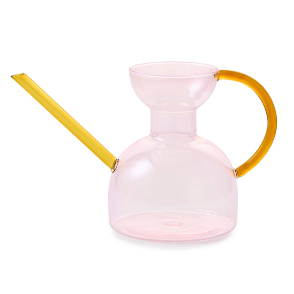 COLORED GLASS WATERING CAN