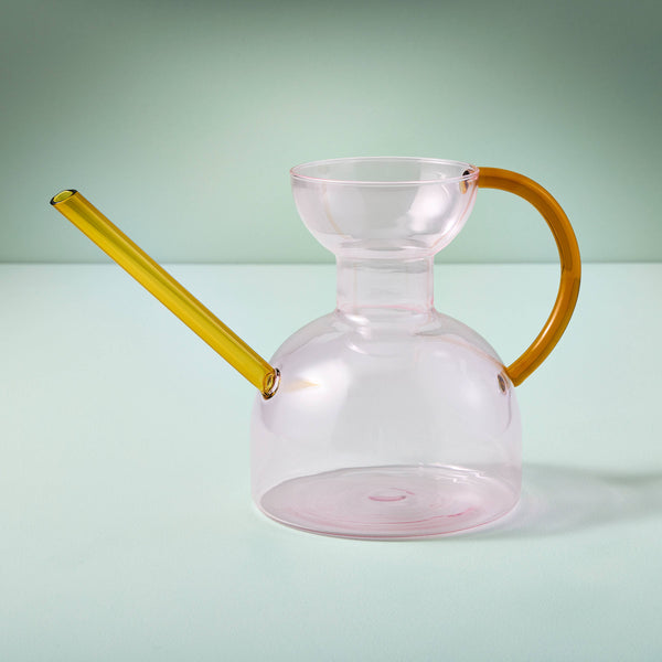 COLORED GLASS WATERING CAN