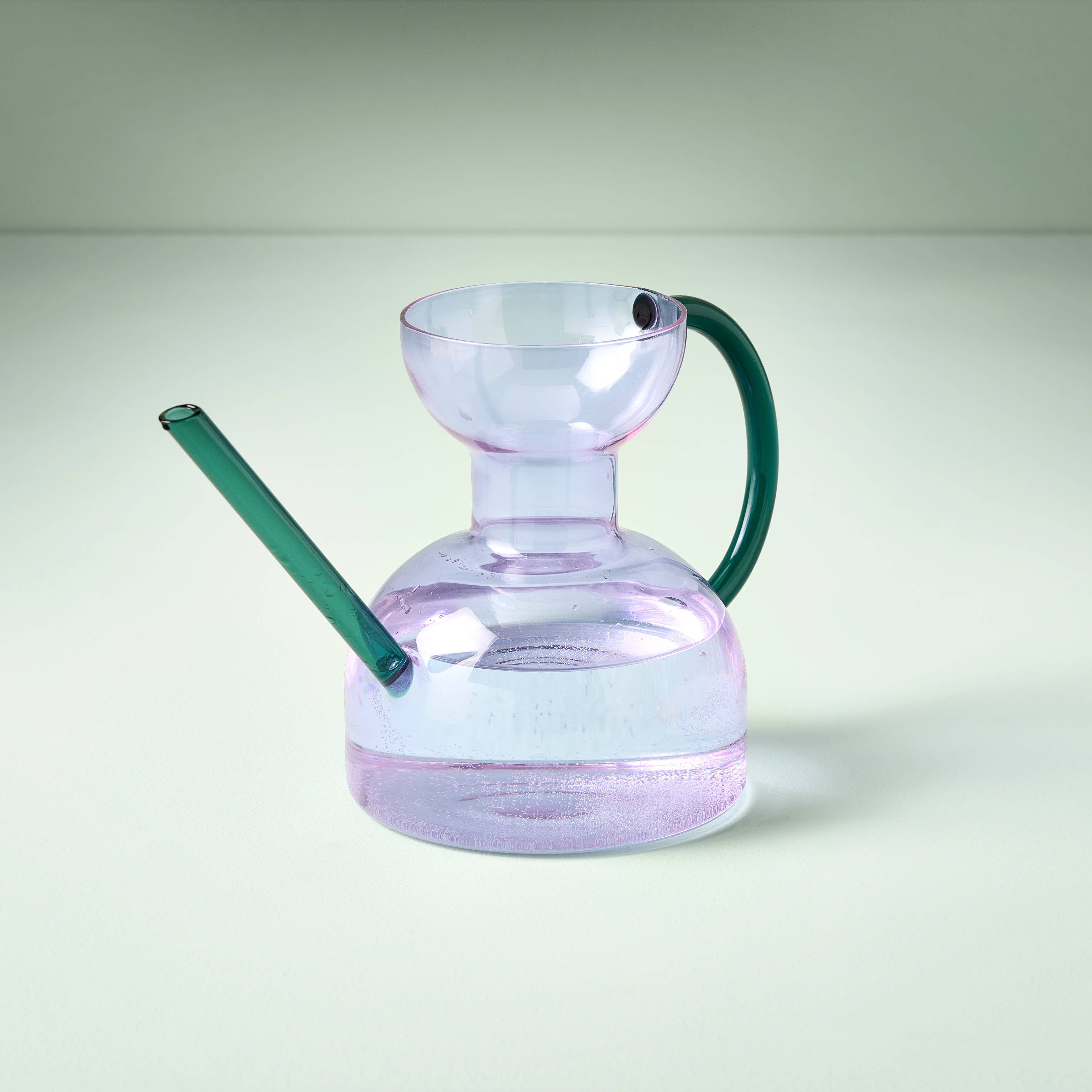 COLORED GLASS WATERING CAN