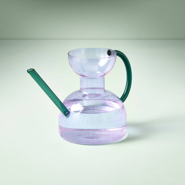 COLORED GLASS WATERING CAN