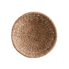 DECORATIVE BRAIDED BANKUAN & RATTAN FOOTED BOWL, NATURAL