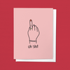 OH SHIT ENGAGEMENT ANNOUNCEMENT WEDDING RING GREETING CARD