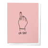 OH SHIT ENGAGEMENT ANNOUNCEMENT WEDDING RING GREETING CARD