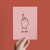 OH SHIT ENGAGEMENT ANNOUNCEMENT WEDDING RING GREETING CARD
