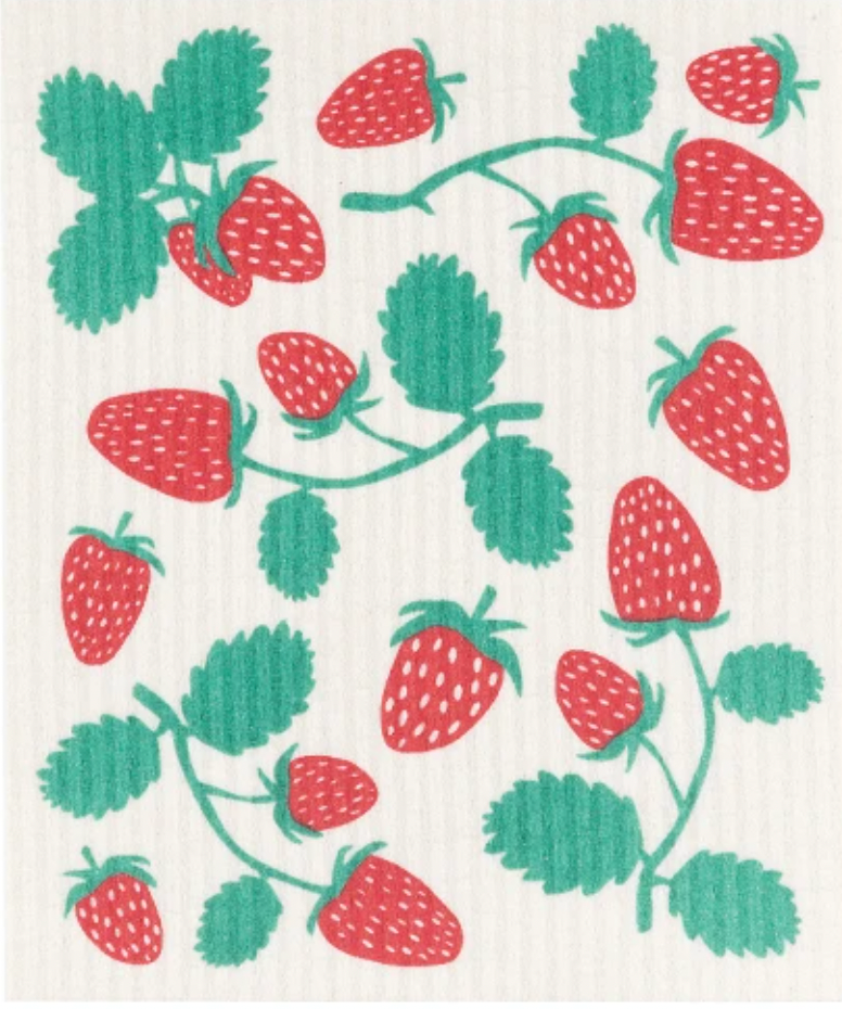 STRAWBERRIES SWEDISH DISH TOWEL