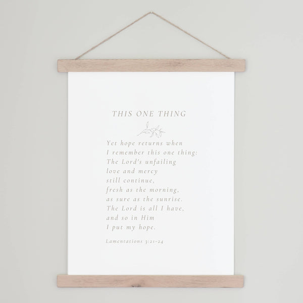 CANVAS WALL HANGING-THIS ONE THING SCRIPTURE: 8x10