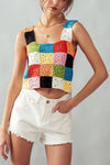 MULTI COLOR CROCHET PATTERN TANK TOP