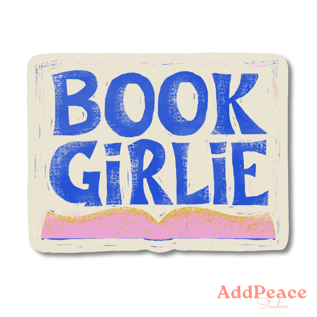 BOOK GIRLIE STICKER
