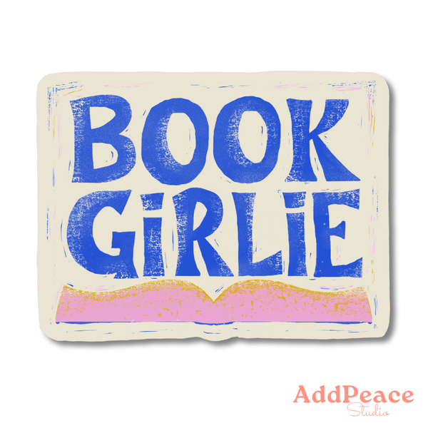BOOK GIRLIE STICKER
