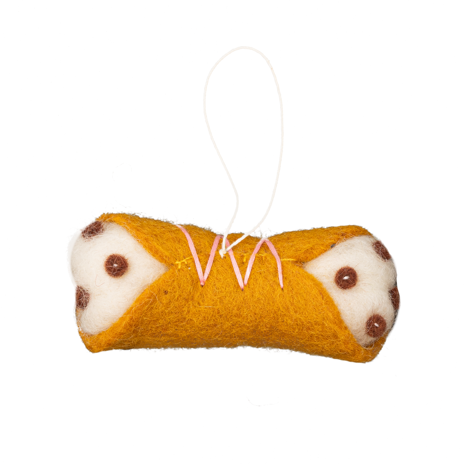 HANDMADE FELT CANNOLI ORNAMENT