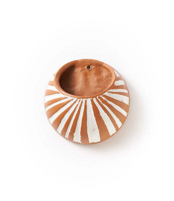 HANDMADE VASANTA MOON HANGING WALL PLANTER - TERRACOTTA