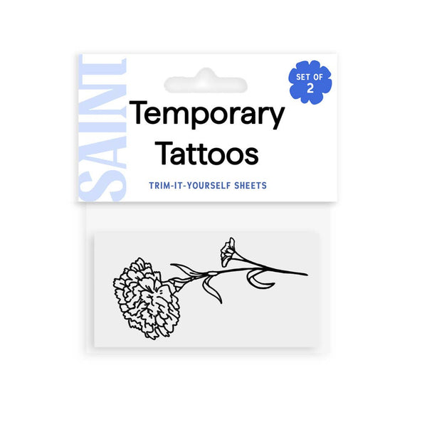 OCTOBER BIRTH FLOWER - MARIGOLD TEMPORARY TATTOOS