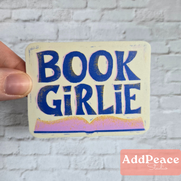 BOOK GIRLIE STICKER