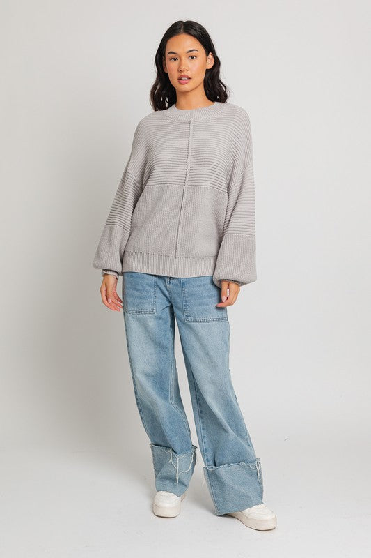 RIBBED KNITTED SWEATER