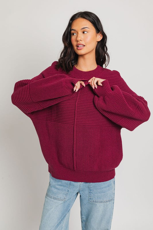 RIBBED KNITTED SWEATER