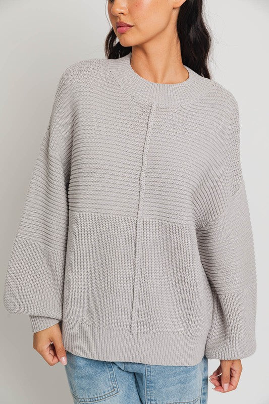 RIBBED KNITTED SWEATER