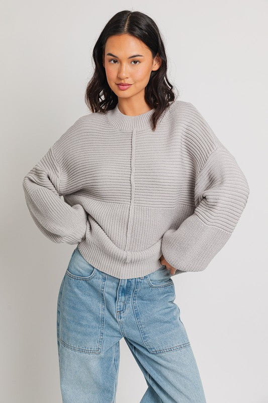 RIBBED KNITTED SWEATER