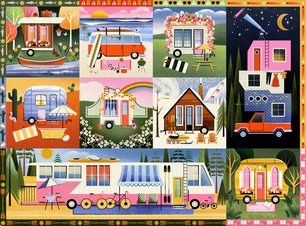 HAPPY CAMPERS 1000 PIECE PUZZLE