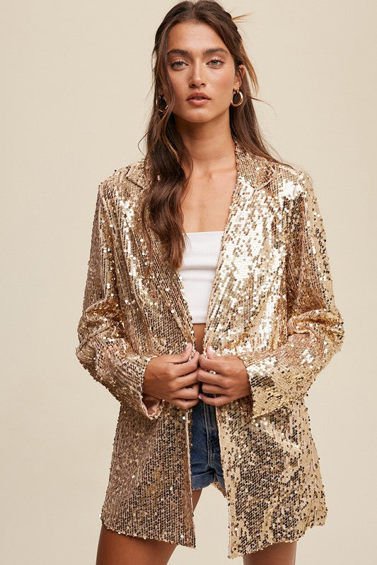 SALE-OVERSIZED PARTY SEQUIN BLAZER-SALE