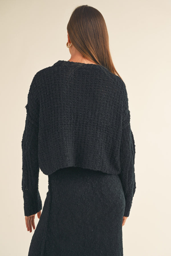 CABLE KNITTED SWEATER TOP