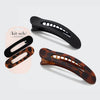 FLAT LAY CLAW CLIP 2PC FLAT - BLACK & TORT