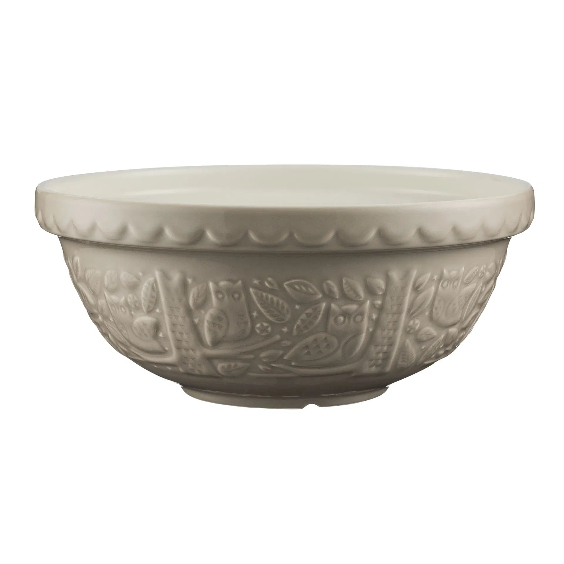 SIZE 18 IN THE FOREST, OWL COLLECTION MIXING BOWL, STONE 11