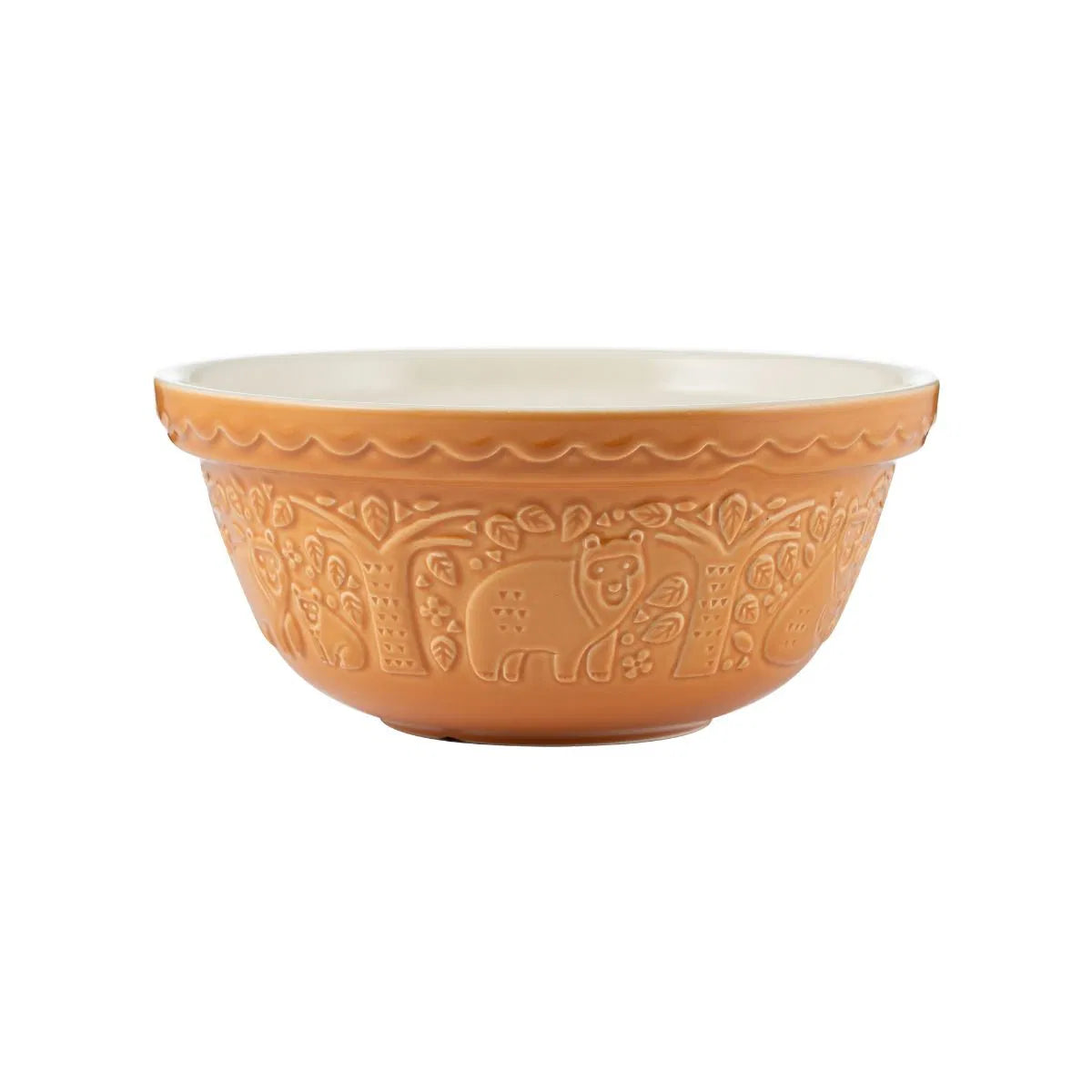 SIZE 24 IN THE FOREST, BEAR COLLECTION MIXING BOWL, OCHRE ORANGE 9.75