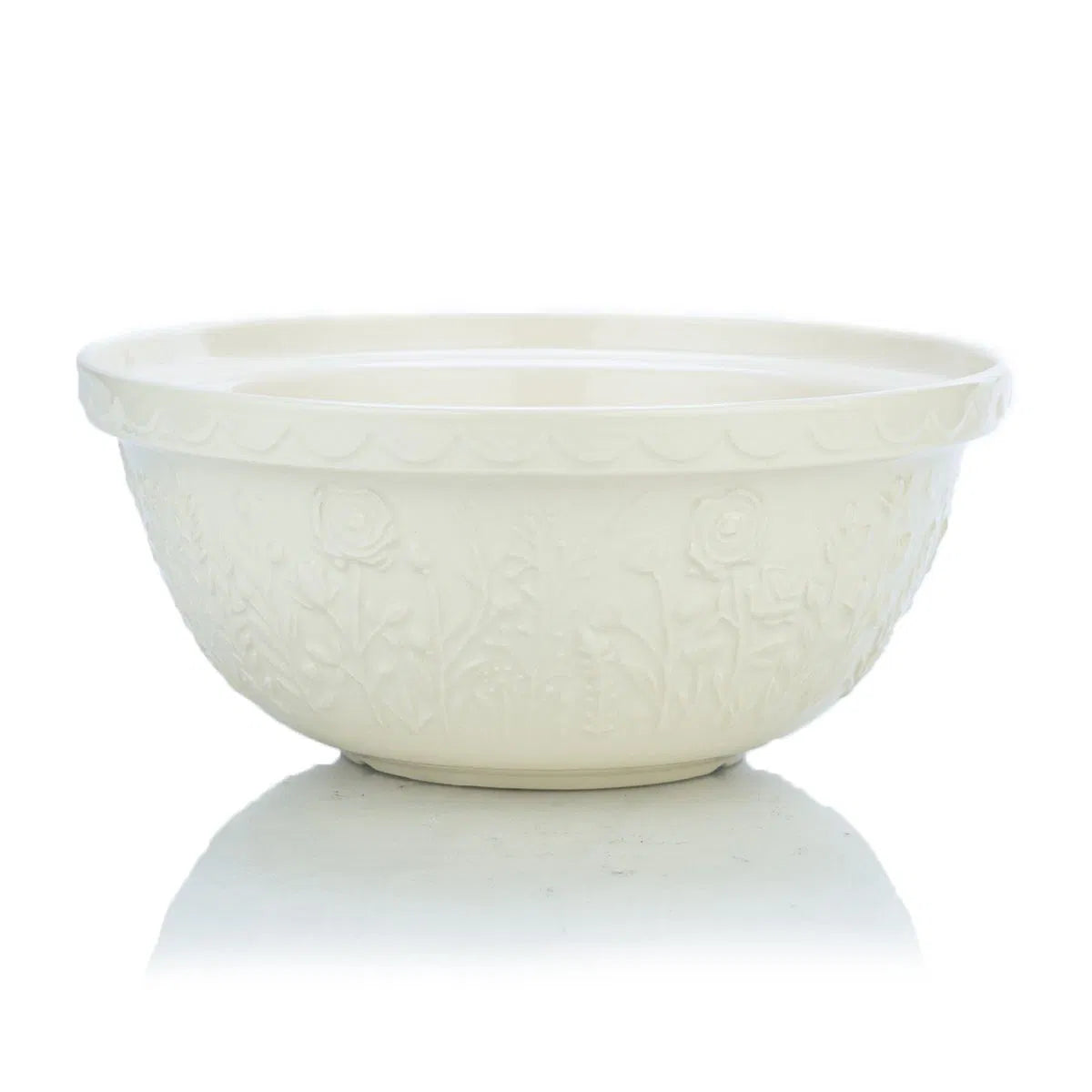 SIZE 12 ROSE COLLECTION MIXING BOWL, CREAM 11.75