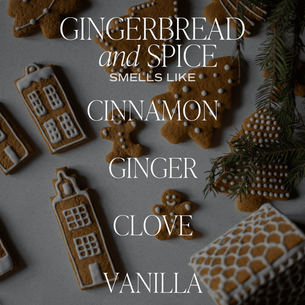 GINGERBREAD AND SPICE SOY CANDLE - WHITE JAR - 11 OZ