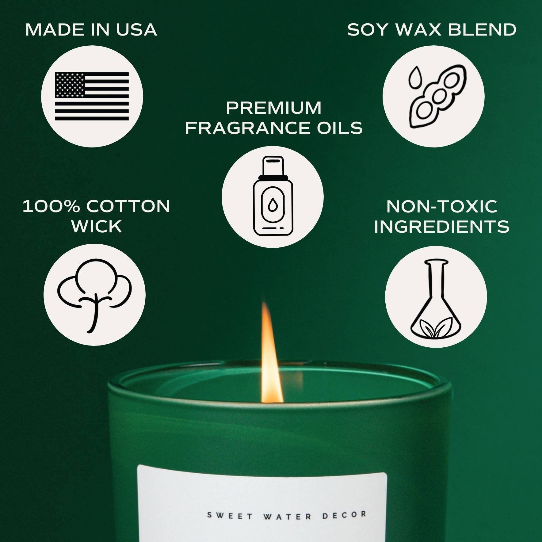 FA LA LA LA LA SOY CANDLE - GREEN MATTE JAR - 15 OZ