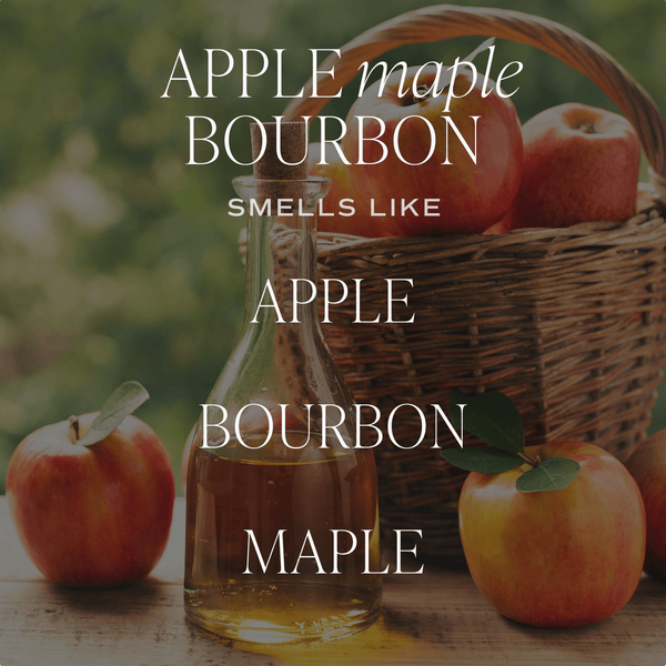 APPLE MAPLE BOURBON SOY CANDLE  - TAN MATTE JAR - 15 OZ