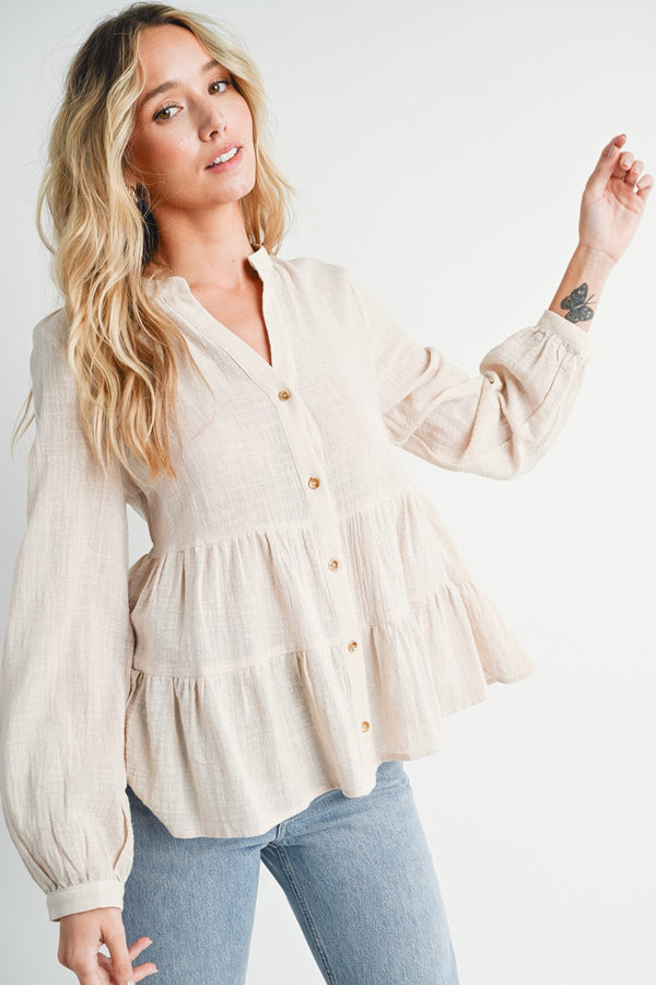 TIERED RUSTIC BLOUSE