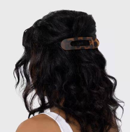 FLAT LAY CLAW CLIP 2PC FLAT - BLACK & TORT