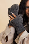 FOLDABLE MITTEN/GLOVES WITH SHERPA FLEECE