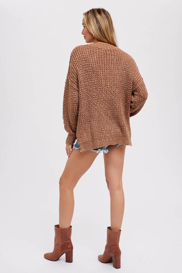 THERMAL HENELY SWEATER TOP