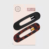 FLAT LAY CLAW CLIP 2PC FLAT - BLACK & TORT