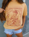 WILLIE NELSON STAMP OLD GOLD THRIFTED LICENSED GRAPHIC TEE