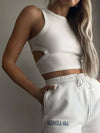 WEST COAST RIB KNIT TANK W/ CUTOUT