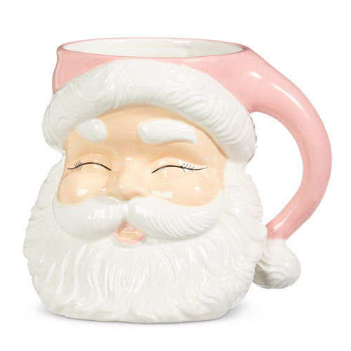 PINK SANTA MUG UTENSIL HOLDER