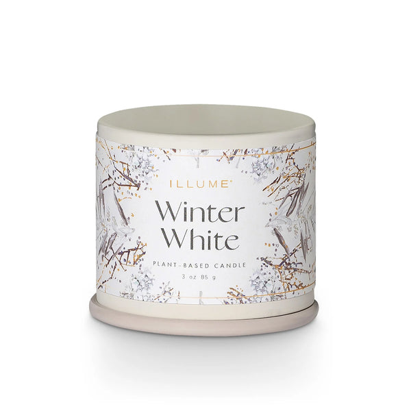 WINTER WHITE DEMI VANITY TIN CANDLE 3OZ